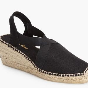 Tony Pons Ter Slingback Espadrille Sandals shoes black sz 40 US 10